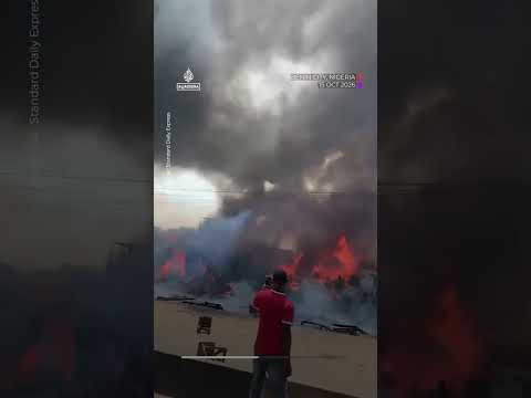 Fuel tanker fire engulfs market in southern Nigeria | AJ #shorts