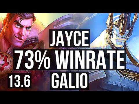 JAYCE vs GALIO (MID) | 73% winrate, Godlike, 15/5/11 | KR Challenger | 13.6