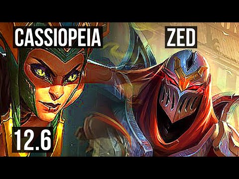 CASSIO vs ZED (MID) | 6 solo kills, 600+ games, 1.1M mastery, Godlike, 12/4/9 | EUW Master | 12.6