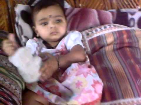 Hasita playing with toys at Bachannapet house