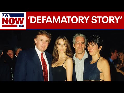 Video | Trump denies report he sent Jeffrey Epstein 'bawdy' birthday