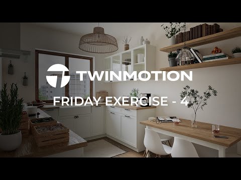 Twinmotion 2024.1 Friday Exercise Series - Kitchen Rendering