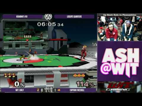 WIT | ORLY (Captain Falcon) vs Captain Faceroll (Sheik) - ASH@WIT #91 Melee Loser's Quarters