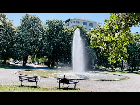 Stockholm Walks: Gärdet. 1930’s park and residential area. Tessinparken - Vallhallavägen in 4K