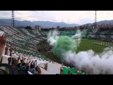 "ESPECTACULAR RECIBIMIENTO" Barra: Los del Sur • Club: Atlético Nacional