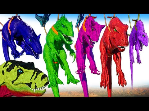 Daredevil Indominus Rex Vs Magneto Godzilla & T-REX I-REX Jurassic World Evolution 2 Dinosaurs Fight
