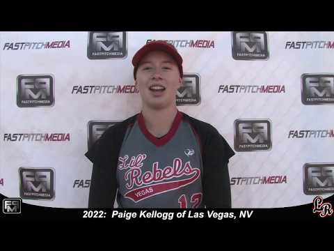 2022 Paige Kellogg Third Base Softball Skills Video - Lil Rebels