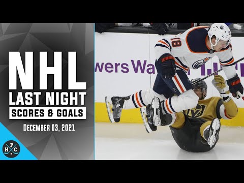 NHL Last Night: All 35 Goals and Scores on December 03, 2021