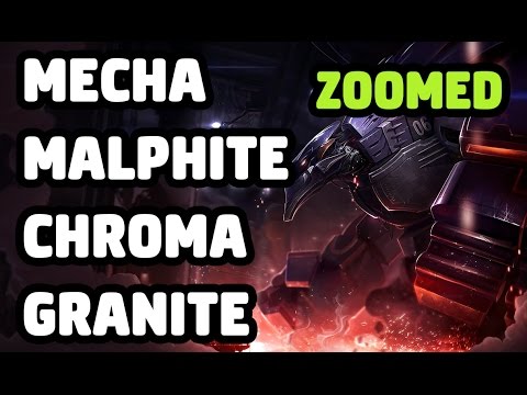 MECHA MALPHITE CHROMA GRANITE SKIN ZOOMED SPOTLIGHT - LEAGUE OF LEGENDS