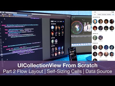 UICollectionView From Scratch [2] - Flow Layout | Self-Sizing Cells |  Data Source thumbnail