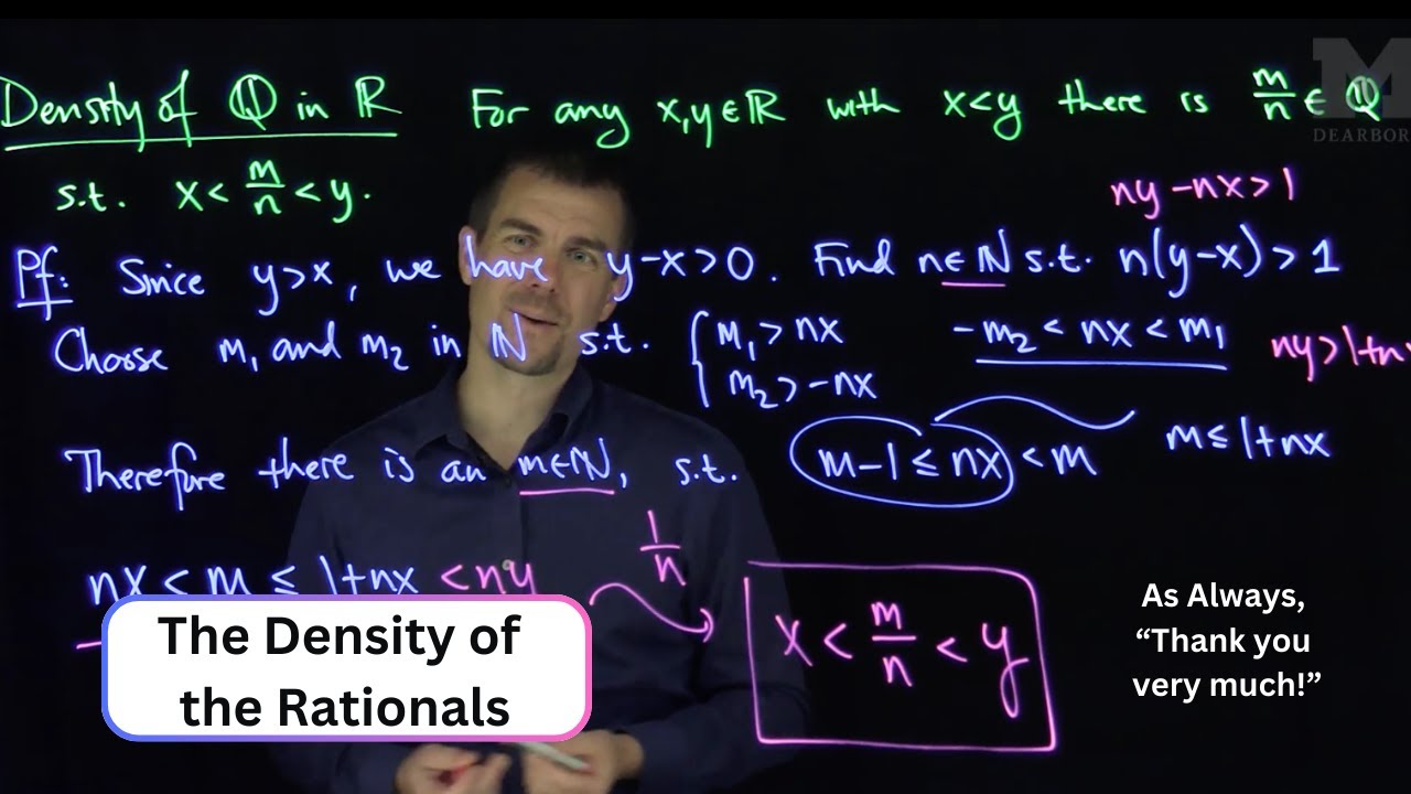 The Density of the Rational Numbers in the Real Numbers