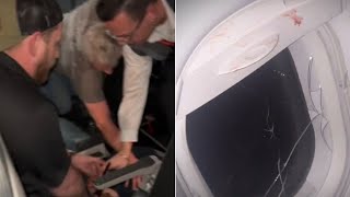Frontier flight passengers detain man who punched window and broke plexiglass
