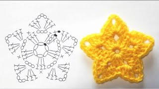 Crochet Glow-in-the-dark Easy Flower 🌸 Stars ✨️