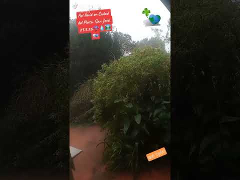 Lluvia abundante en Ciudad del Plata.San José. 29.3.26.💧☔️👌🏞🇺🇾