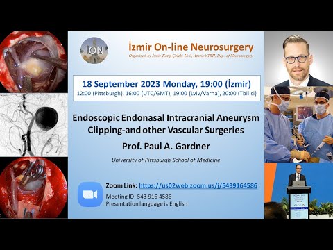 İON 378. lecture, Gardner: Endoscopic endonasal intracranial aneurysm clipping 18.09.23