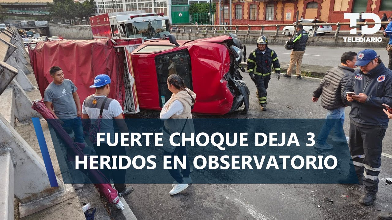 Conductor se queda dormido y choca contra camioneta de tamales en Observatorio, reportan 3 heridos