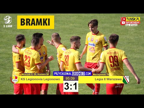 tv.nsk.pl [bramki] KS Legionovia Legionowo - Legia II Warszawa 3:1 (3:0) 2023-06-10 g. 17:00