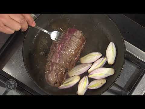 Roast Fillet of Beef with Mushroom Stuffifng