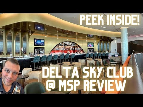 Delta Sky Club MSP Airport Review 2023 ✈️ Experiência Lounge: comidas, bebidas e espaço ao ar livre! 🤗