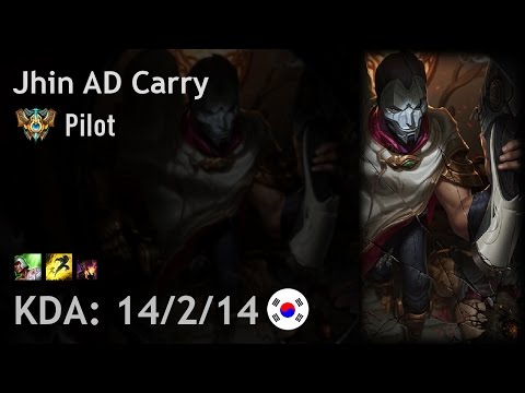 Jhin AD Carry vs Ezreal - Pilot - KR Challenger Patch 6.21