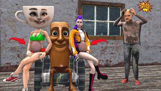 Tung Tung sahur makes MIRA Kpop vs cappuccina PREGNANT in Granny House | Funny Horror Animatino