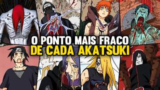 A MAIOR FRAQUEZA DE CADA MEMBRO DA AKATSUKI EM NARUTO