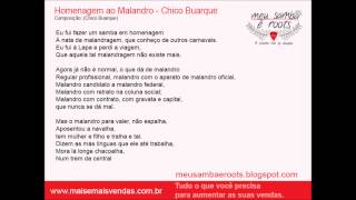 Homenagem ao Malandro - Chico Buarque