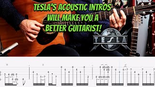 Level up your finger-style skills with Tesla's epic acoustic guitar intros!