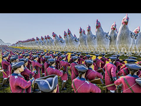 100.000 RED COATS vs 50.000 GIANT CHICKENS - Ultimate Epic Battle Simulator 2 UEBS 2