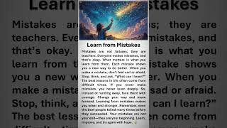 Learn From Mistakes “Start Today, Do Confidently Tomorrow!”  #affirmations #boostyourconfidence