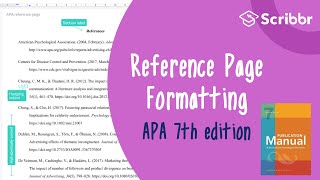 APA 7th Edition: Formatting the APA Reference Page | Scribbr 🎓