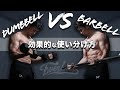 バーベルとダンベルの効果的な使い分け方とは?【筋トレ】
