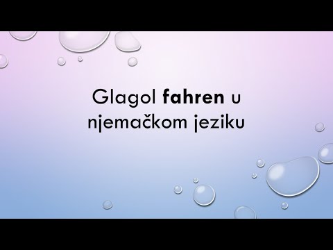 Najkraće lekcije njemačkog jezika ---  glagol fahren
