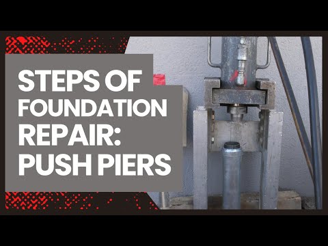 Steps of foundation repair: Push Piers