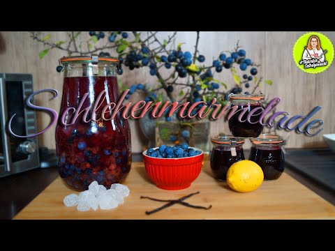 Processing local wild fruit - sloes, jam and liqueur