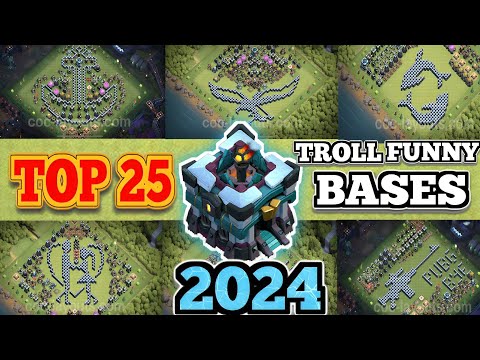 TOP 25 ! Th13 Troll/Funny Bases With Copy Link ! Th13 Funny Bases With Link:- Clash of Clans