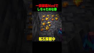 一括破壊でしちゃだめな事 #shorts  #マイクラ #マインクラフト