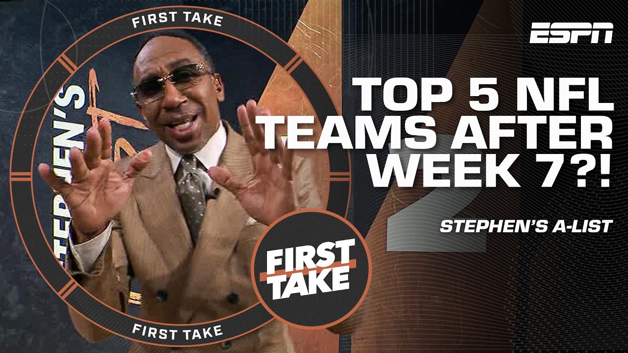 Stephen A. ranks his TOP 5 NFL teams RIGHT NOW! 👀 | First Take