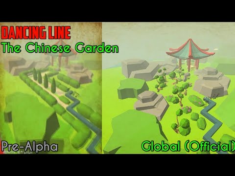 Dancing Line - The Chinese Garden Global and Pre-Alpha version Comparison