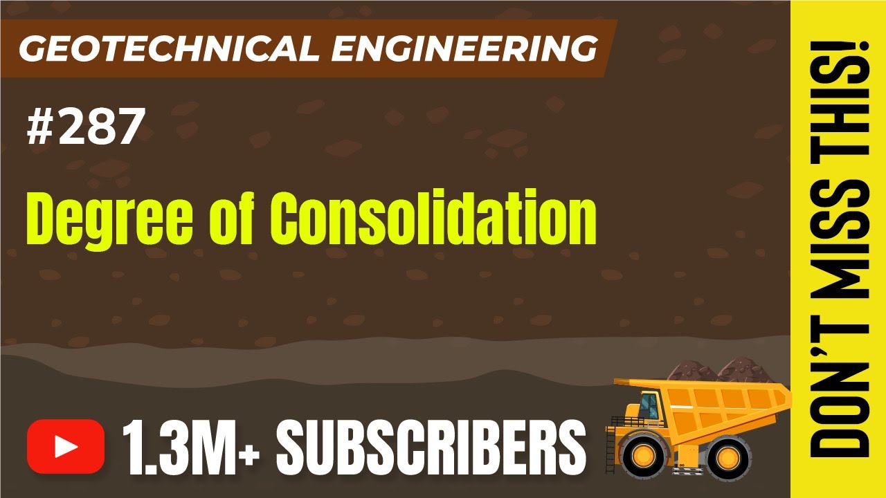 Degree of Consolidation | Consolidation | Geotechnical Engineering - GATE
