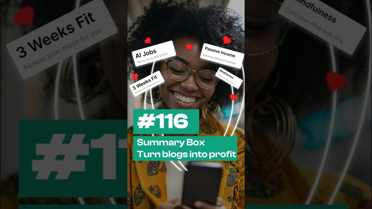 Turn Blogs into Profit with Summary Box | AI-Powered Content Summarization Tool