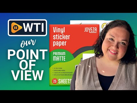 JOYEZA Premium Printable Vinyl Sticker Paper for Inkjet Printer - 25 Sheets Matte White Waterproof - WTI product video review