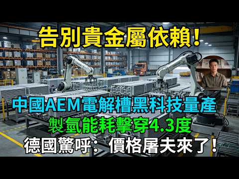 告別貴金屬依賴！中國AEM電解槽黑科技量產，製氫能耗擊穿4.3度，德國驚呼：價格屠夫來了！#科普#超級工程#中國基建#建造#中國製造#工程#能源