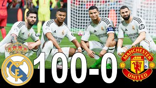 FC 25 -MESSI RONALDO NEYMAR & MBAPPE | ALL STARS | REAL MADRID 100-0 MANCHESTER UNITED