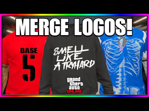 *EASY* How To MERGE LOGOS On ANY Top (GTA 5 Online Clothing Glitches)