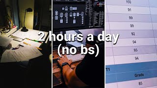 how I studied 2 hours a day and got straight A