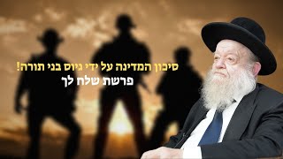 פרשת שלח לך - סיכון המדינה ע"י גיוס בני התורה! | הרב יוסף צ. בן פורת - תשפ"ד
