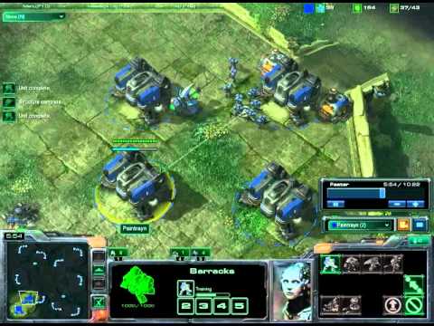 Starcraft2:  Steppes of War Bio Ball vs Reaper