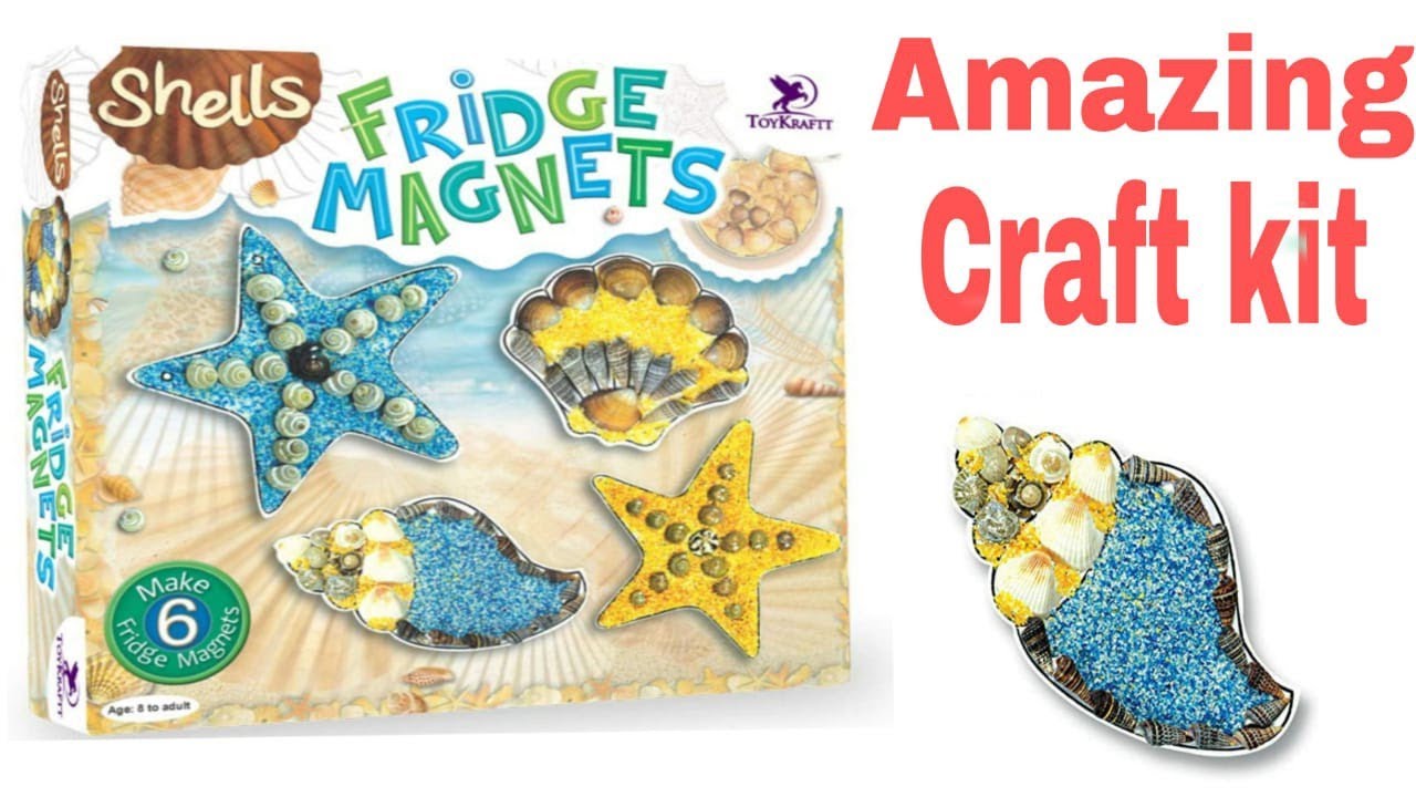 Craft kit / Fridge Magnets Shells/Toy kraftt/Santa toys ki new fridge magnet toys