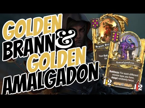 GOLDEN BRANN & GOLDEN AMALGADON?! Sunglitters Co-op! Hearthstone Battlegrounds